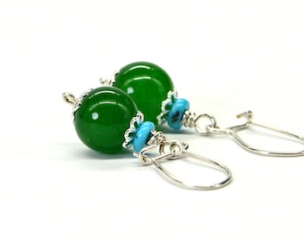 Jade Earrings Sterling Silver Jade Earrings Sterling Silver Jewelry Jade Jewelry