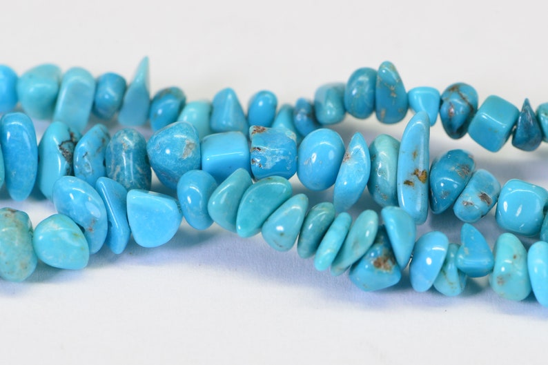 Nevada Turquoise 16 Strand Beads Nugget Turquoise Beads Natural Gemstone Beads Jewelry Making Supplies image 5