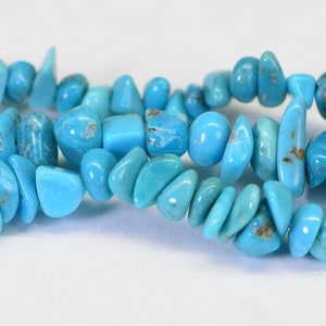 Nevada Turquoise 16 Strand Beads Nugget Turquoise Beads Natural Gemstone Beads Jewelry Making Supplies image 6