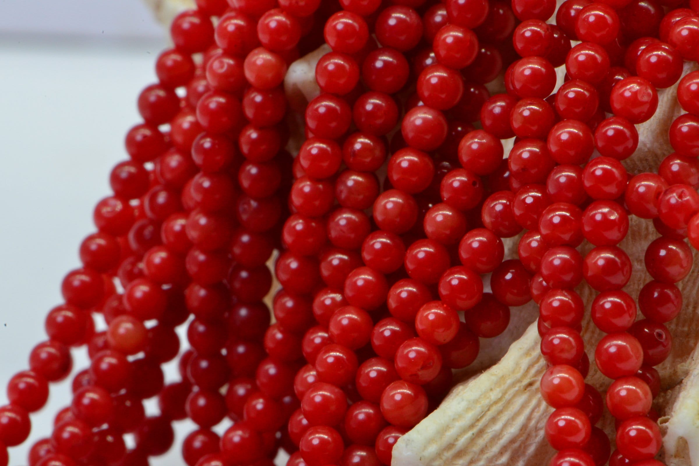 2 mm Red Coral Bambo ronde kleine natuurlijke edelsteenkralen volledige streng gratis verzending vanuit de VS Saller