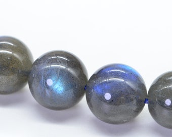 10mm Labradorite  Beads Natural Gemstone  Loose Beads  Flash Blue Sparkly