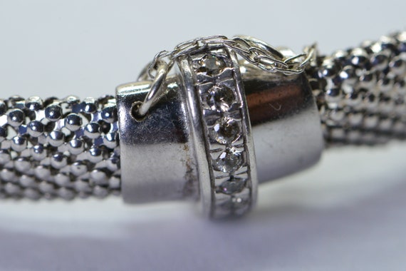 Solid Sterling Silver Flat Mesh Width 10mm Bracel… - image 1