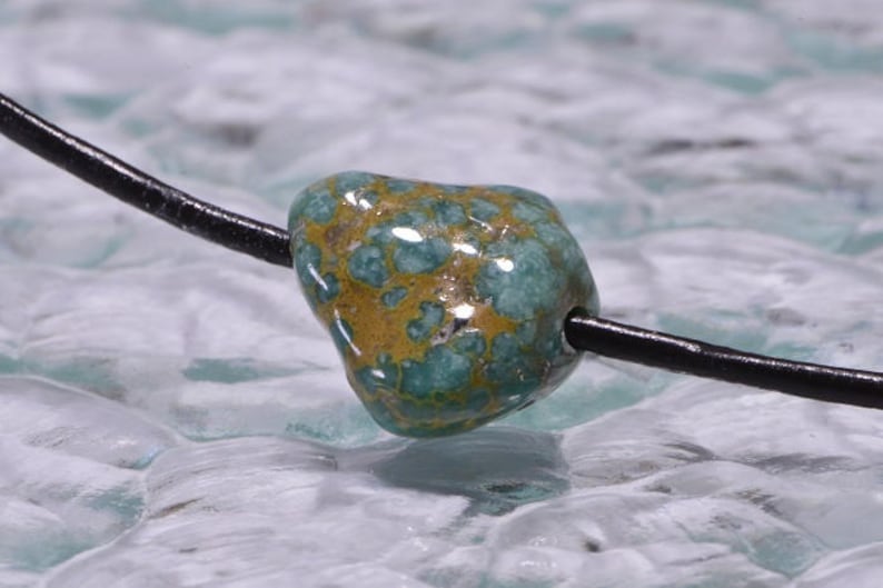 Campitos Turquoise 1 Bead Nugget Bead Natural Turquoise Jewelry Making Supplies