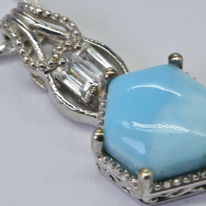 Larimar Pendant Sterling Silver Natural Gemstone Pendant Sterling Silver Jewelry image 10