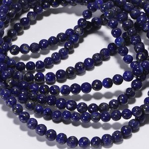 Lapis Lazuli Beads: 4mm Royal Blue Gemstone Jewelry Supplies