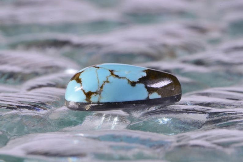 No 8 Mine Turquoise 15x10x5.3mm Cabochon Gemstone Cabochons Turquoise Jewelry Supplies