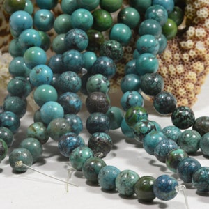 Turquoise 9mm 16 Strand Natural Gemstone Beads Jewelry Making Supplies Turquoise Beads image 8