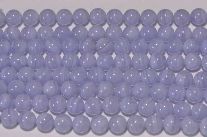 Blue Lace Agate 8mm Beads Natural Gemstone Lace Agate Beads Jewelry Making Supplies