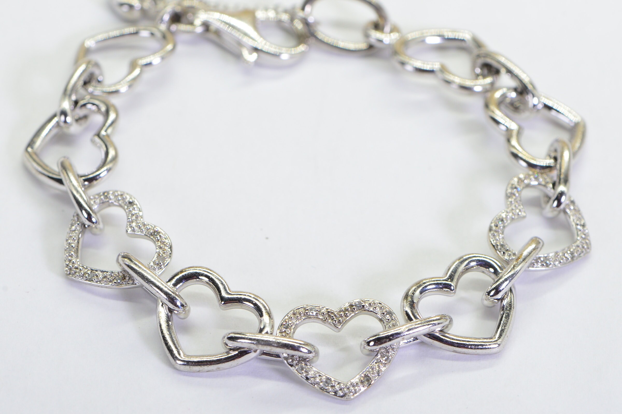 アクセサリー heart vintage silver 925 bracelet Vintage 1964 Sterling Silver Heart Padlock Heavy Curb