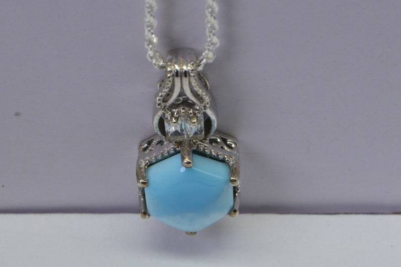 Larimar Pendant Sterling Silver Natural Gemstone Pendant Sterling Silver Jewelry image 2