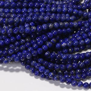 Royal Blue Lapis Lazuli Beads: 3.3mm Gemstone Jewelry Supplies