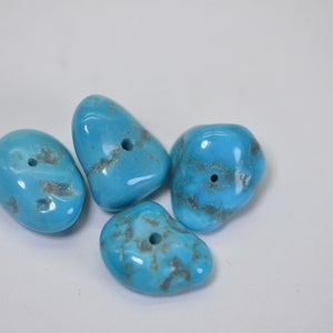Arizona Turquoise Sleeping Beauty Nuggets   Natural Gemstone Beads Jewelry Making Supplies
