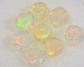 Ethiopian Welo Opal Faceted Beads Ethiopian Opal Natural Gemstone Beads Jewelry Making Supplies