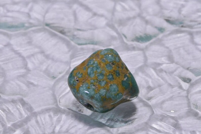 Campitos Turquoise 1 Bead Nugget Bead Natural Turquoise Jewelry Making Supplies