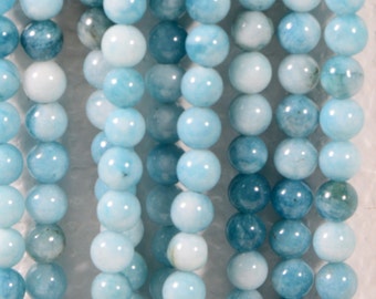 Larimar Quartz 6 mm Blauwe Natuurlijke Edelsteen Kralen Sieraden Making Supplies Full Strand