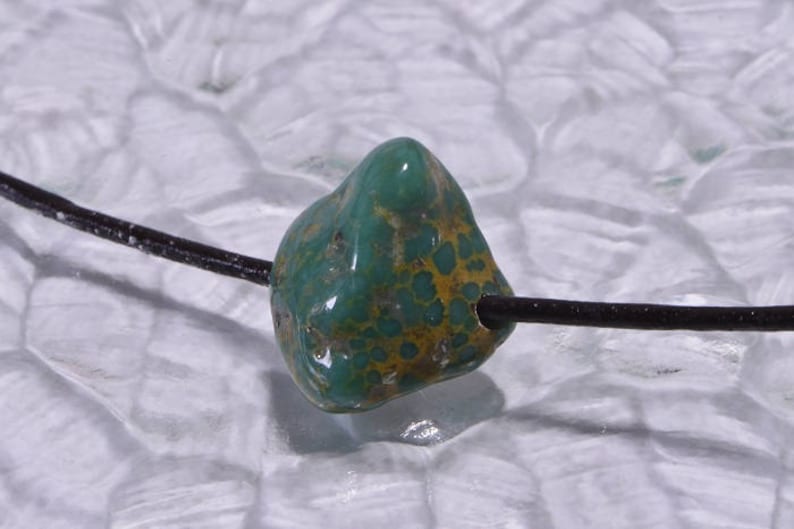 Campitos Turquoise 1 Bead Nugget Bead Natural Turquoise Jewelry Making Supplies