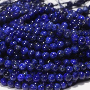 Royal Blue Lapis Lazuli Beads: 4.3mm Gemstone Jewelry Making Supplies