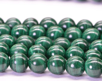 5mm Chatoyant Malachite Beads Round Natural Gemstone Beads Malachite Jewelry Making Supplies