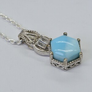 Larimar Pendant Sterling Silver Natural Gemstone Pendant Sterling Silver Jewelry image 3