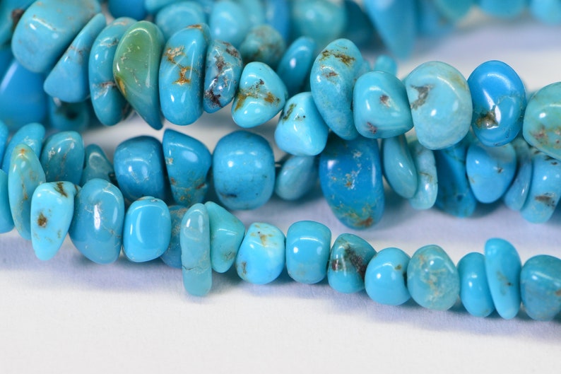 Nevada Turquoise 16 Strand Beads Nugget Turquoise Beads Natural Gemstone Beads Jewelry Making Supplies image 4