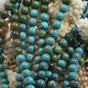 Turquoise 9mm 16 Strand Natural Gemstone Beads Jewelry Making Supplies Turquoise Beads image 7