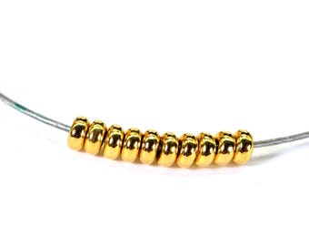 14K Gold Filled Rondelle Beads 3x1.5mm - Jewelry Supply (10pcs)