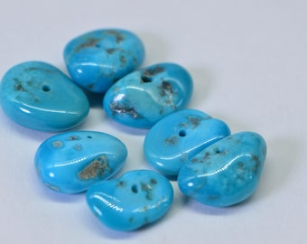 Sleeping Beauty Nuggets Turquoise  Natural Gemstone Beads Jewelry Making Supplies