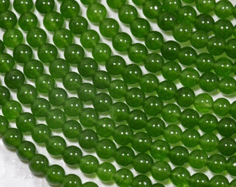3mm Translucent Green Jade Beads: Natural Gemstone Jewelry Making Supplies