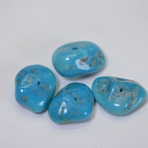 Arizona Turquoise Sleeping Beauty Nuggets   Natural Gemstone Beads Jewelry Making Supplies