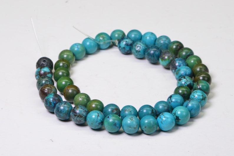 Turquoise 9mm 16 Strand Natural Gemstone Beads Jewelry Making Supplies Turquoise Beads image 9