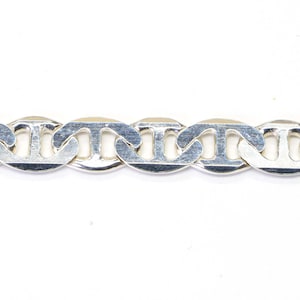 Sterling Silver Flat Mariner Bracelet Mariner Chain Bracelet Thick Heavy Sterling silver