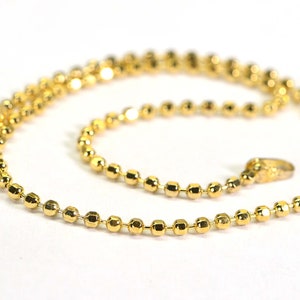 14K beaded chain 2mm round bead ball Anklet