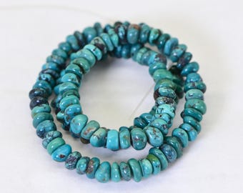 Kingman Turquoise Nugget Beads: Arizona Blue-Green Gemstone Strand