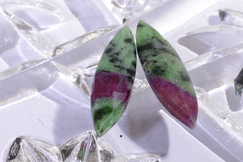 Ruby Zoisite Marquise Beads Facet Luxury Reach Color Natural Gemstone