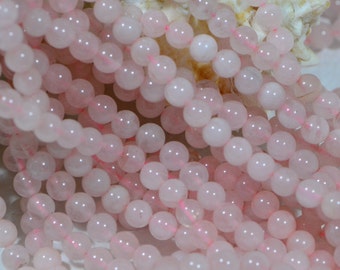 Rose Quartz Beads 4mm Natural Gemstone Beads Jewelry Making Supplies