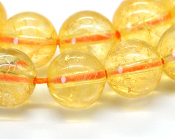 CITRINE Beads 8 mm Natural Gemstone Beads Jewelry Making Supplies