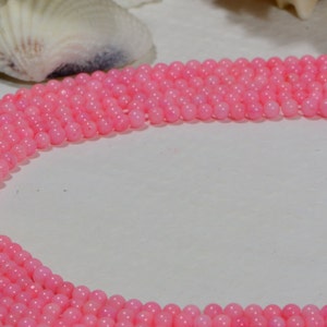 Pink Coral 3mm Round Pink Coral Beads Jewelry Making Supplies image 3