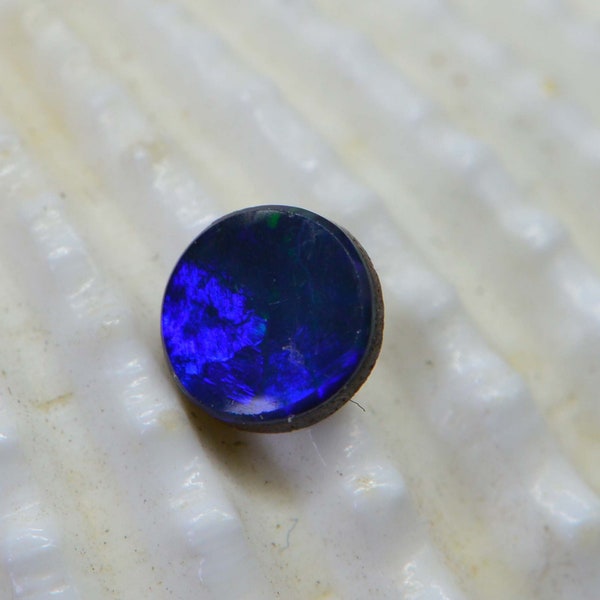 Cobalt Blue Australian Opal Round Fine Cabochon 5mm Natural Opal Loose Cabochon