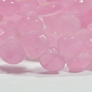 Rose Quartz 6 Beads Natural Gemstone Beads Jewelry Making Supplies