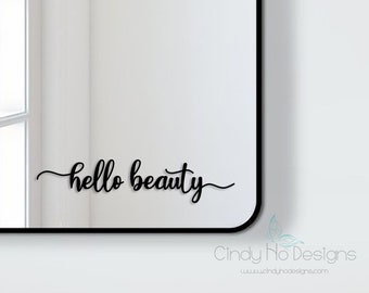 Hello Beauty Script Decal Typography Decal