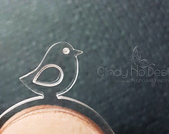 Acrylic Little Bird Laser Cut Statement Ring: Expand Your Wings, Learn New Things and Fly As High As You Can