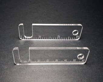 Ruler Phone Stand Acrylic Keychain - Available in Imperial or Metric