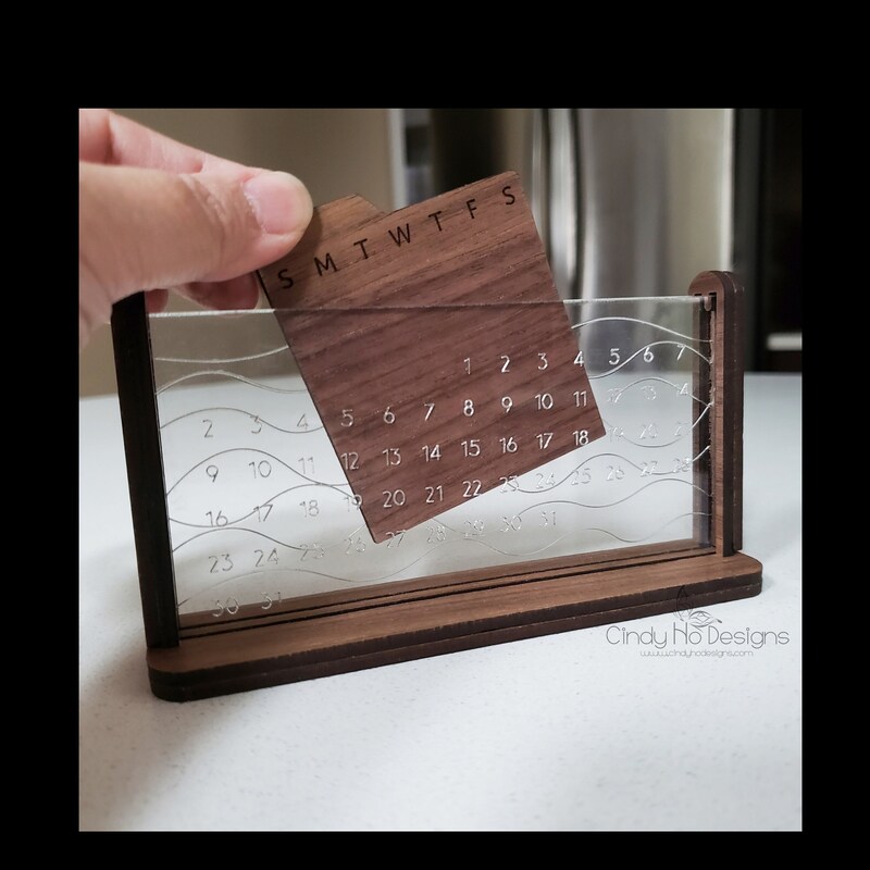 Perpetual Calendar Wood Etsy