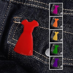 Colour Dress - Shaped Pin / Brooch - Show Your Support to Your Cause