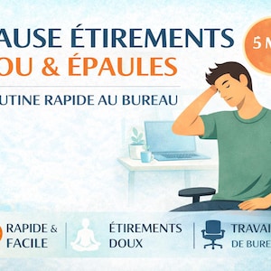 Office Mobility Routine | Neck & Shoulder Exercises | 5-Minute Office Routine | Printable Wellness Guide | Remote Work Mobility