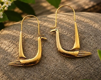 Schwan Ohrringe, versilberte Ohrringe, Silber Schwan Ohrringe, , Tier Ohrringe, Geschenkideen, Geschenk für sie