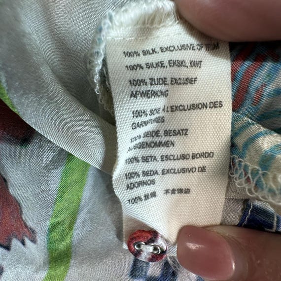 Johnny Was Silk Patchwork Tunic Top Medium Boho E… - image 5