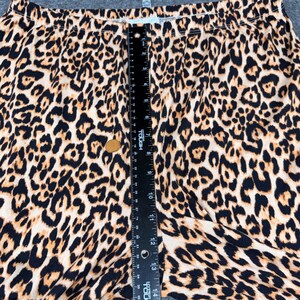 Johnny Was Leopard Print Pajama Set Floral Trim Loungewear Large Womens image 9