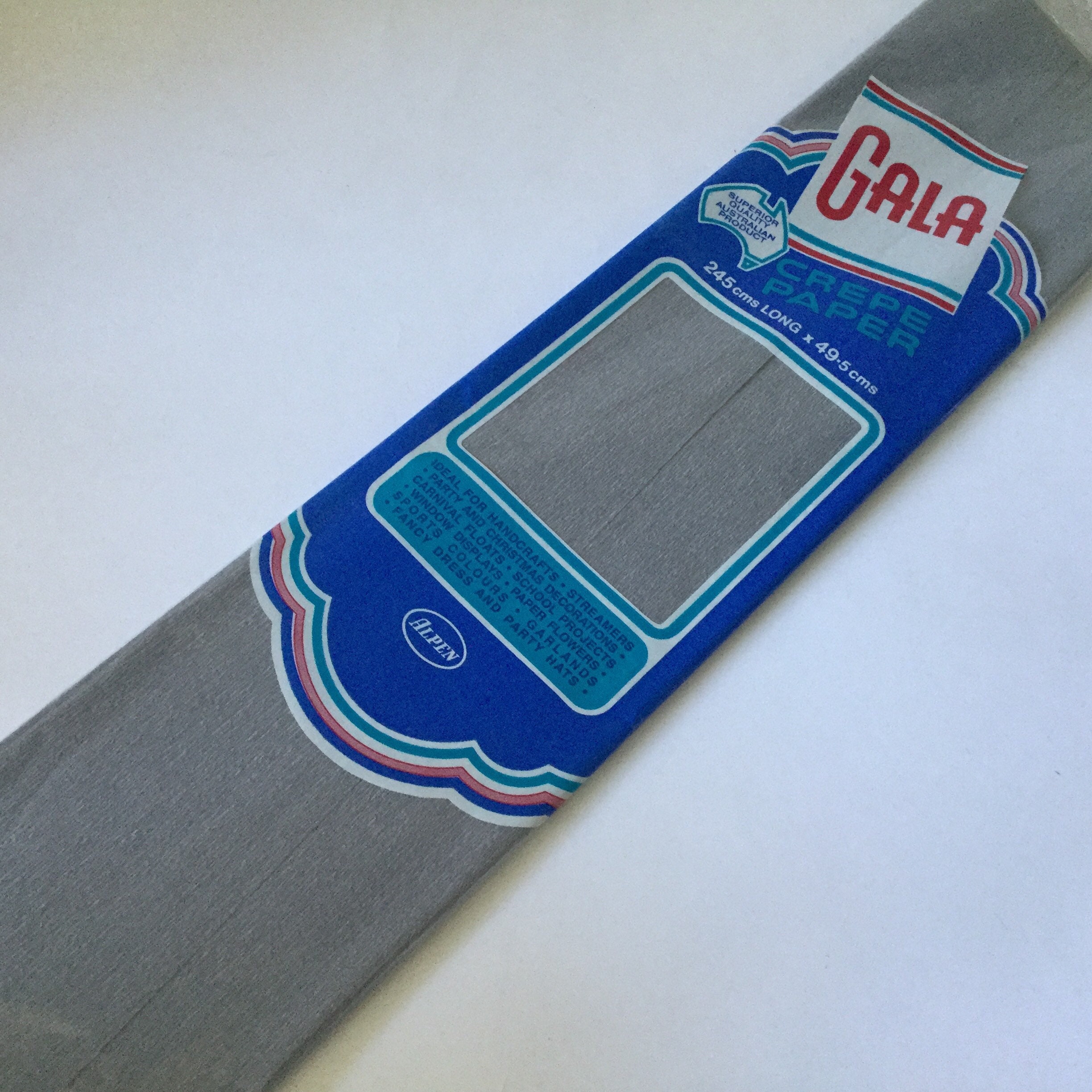 Vintage crepe paper Gala Grey coloured paper 2.4 m x 50 cm Etsy