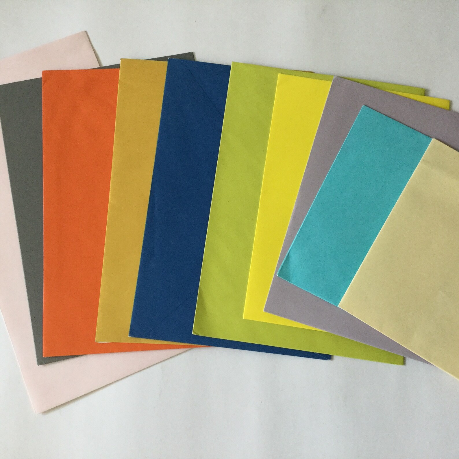 10 Assorted Colourful Envelopes Mismatched Size and Colour Etsy UK